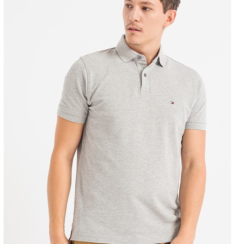 Тениска от органичен памук с яка Tommy Hilfiger