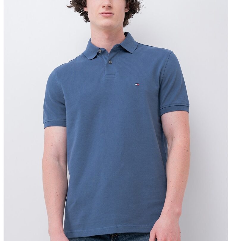 Тениска от органичен памук с яка Tommy Hilfiger