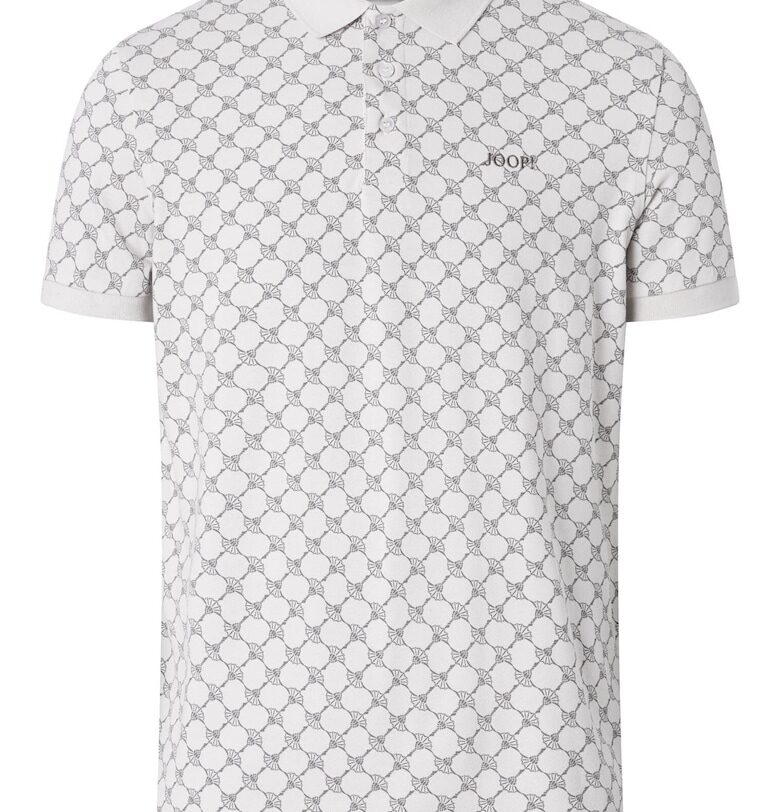 Тениска от пике Paigam с яка - Бял Joop