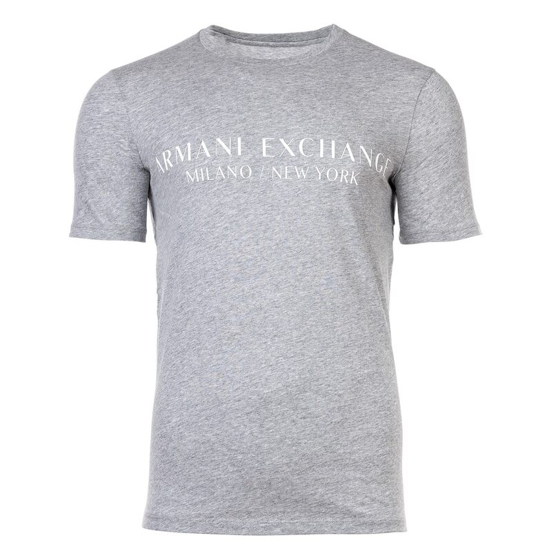 Тениска по тялото с лого - Сив ARMANI EXCHANGE