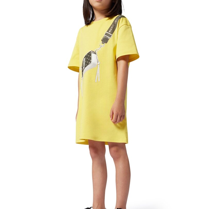 Тениска с графика - Черен/Жълт/Мръснобял Marc Jacobs