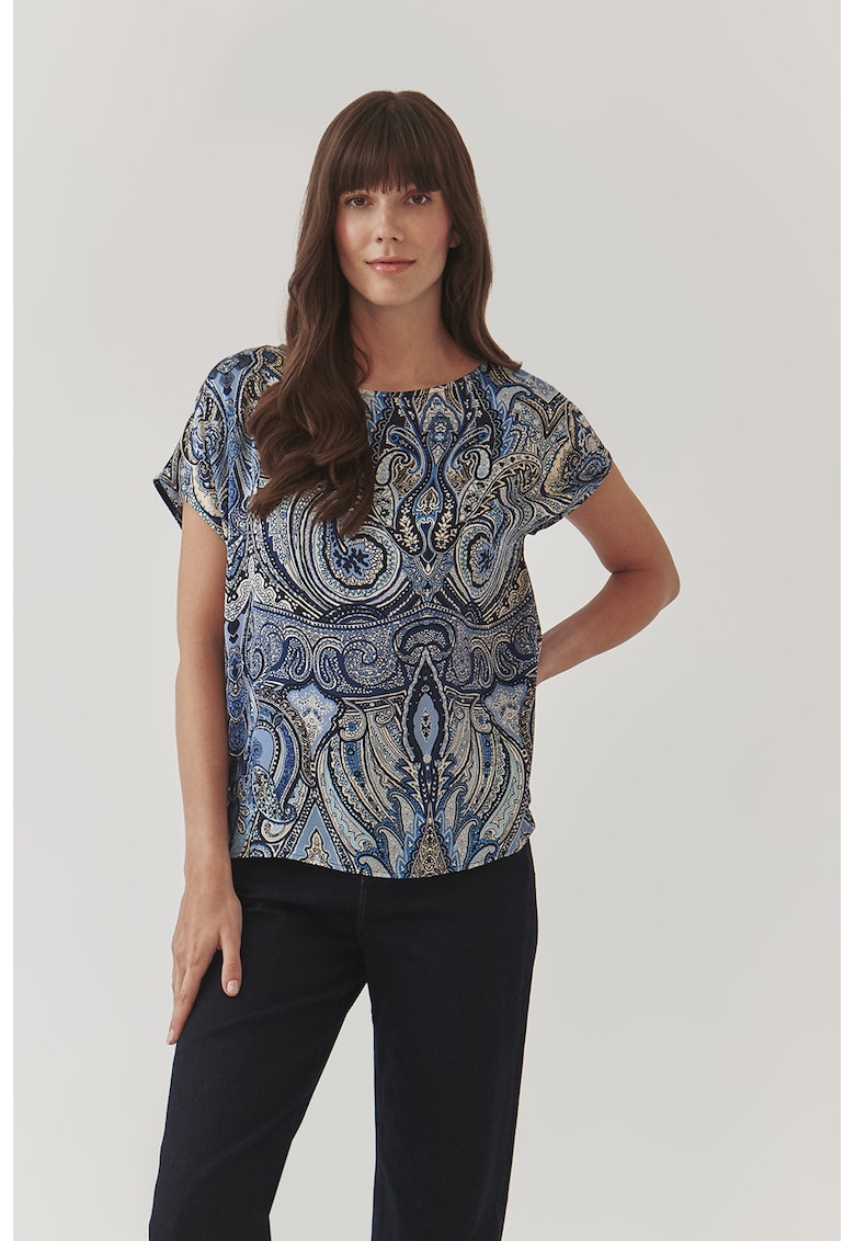 Тениска с десен - Бял/Тъмносин Tatuum