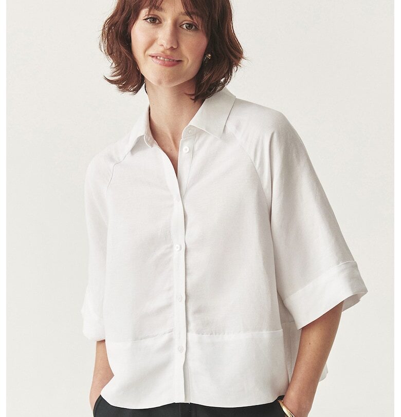 Тениска с лен - Бял Tatuum