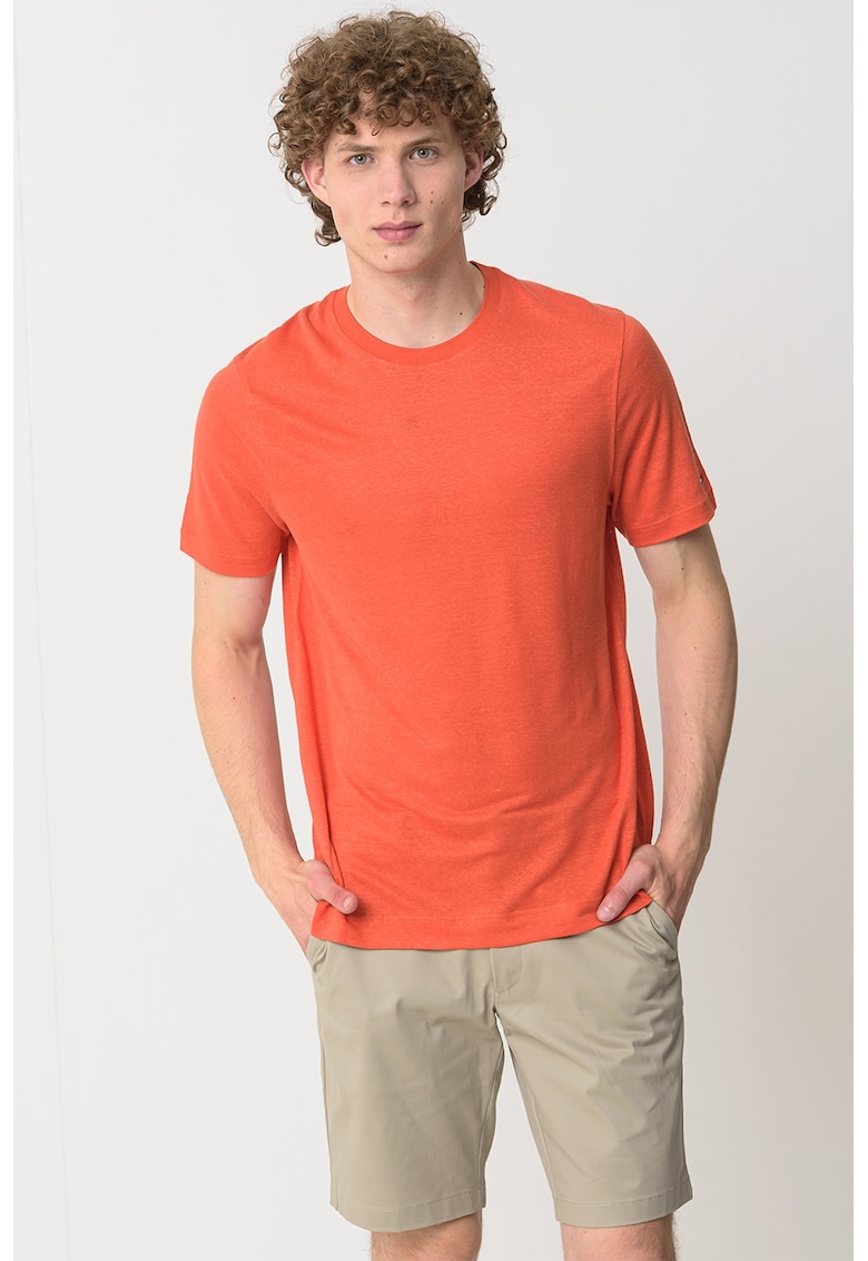 Тениска с лен - Оранжев Tommy Hilfiger