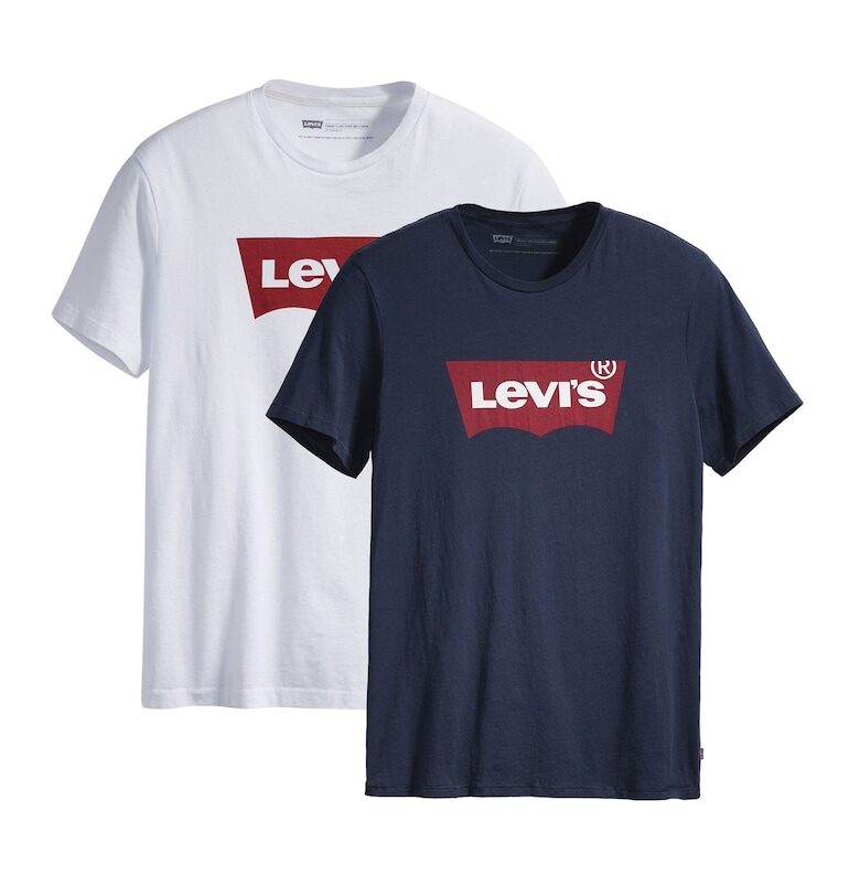 Тениска с лого - 2 части - Бял/Син Levis