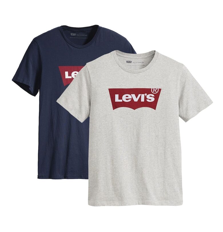 Тениска с лого - 2 части - Сив/Син Levis