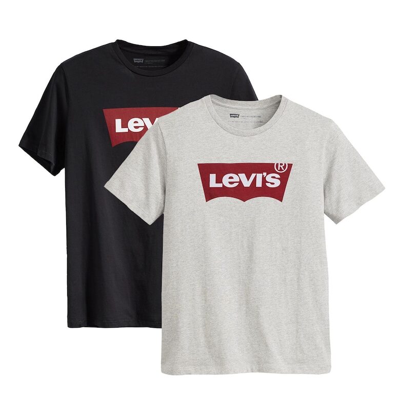 Тениска с лого - 2 части - Черен/Сив Levis