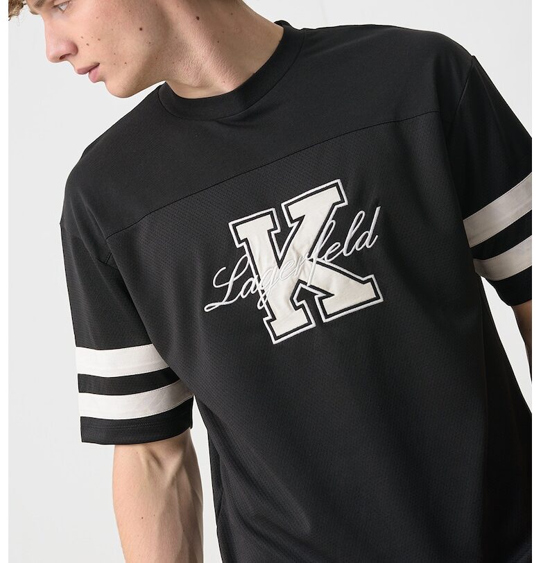 Тениска с лого - Бял/Избеляло черно Karl Lagerfeld