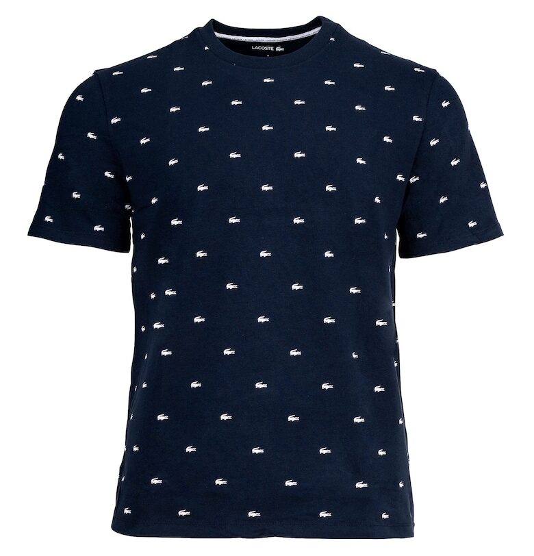 Тениска с лого - Бял/Син Lacoste