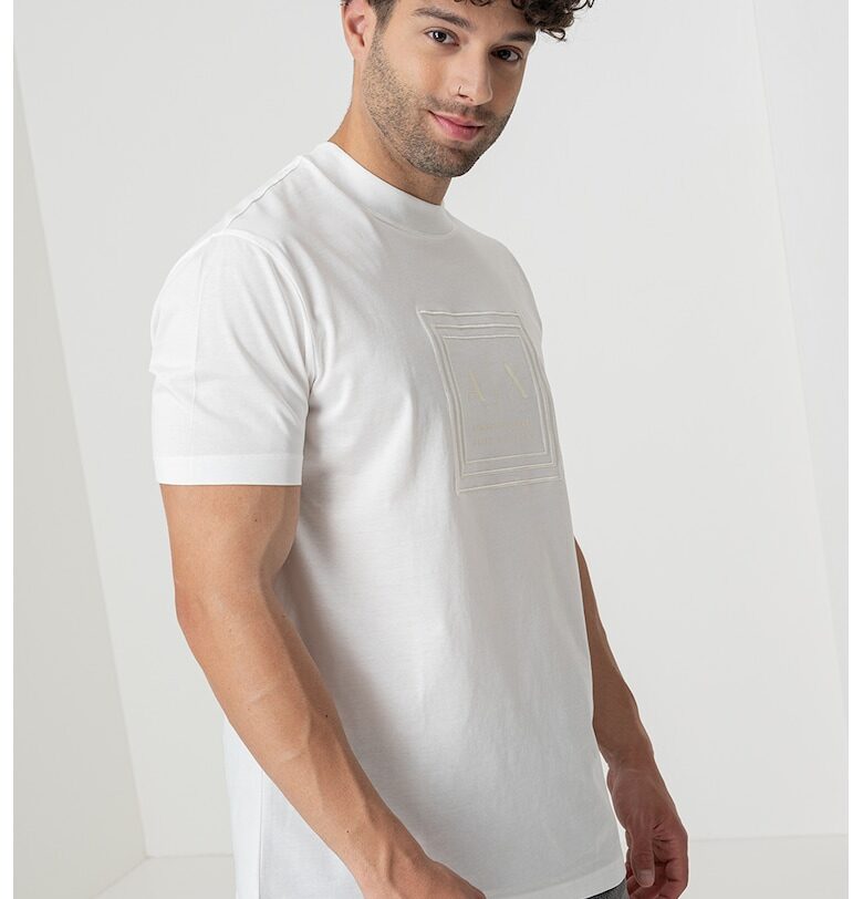 Тениска с лого - Слонова кост ARMANI EXCHANGE