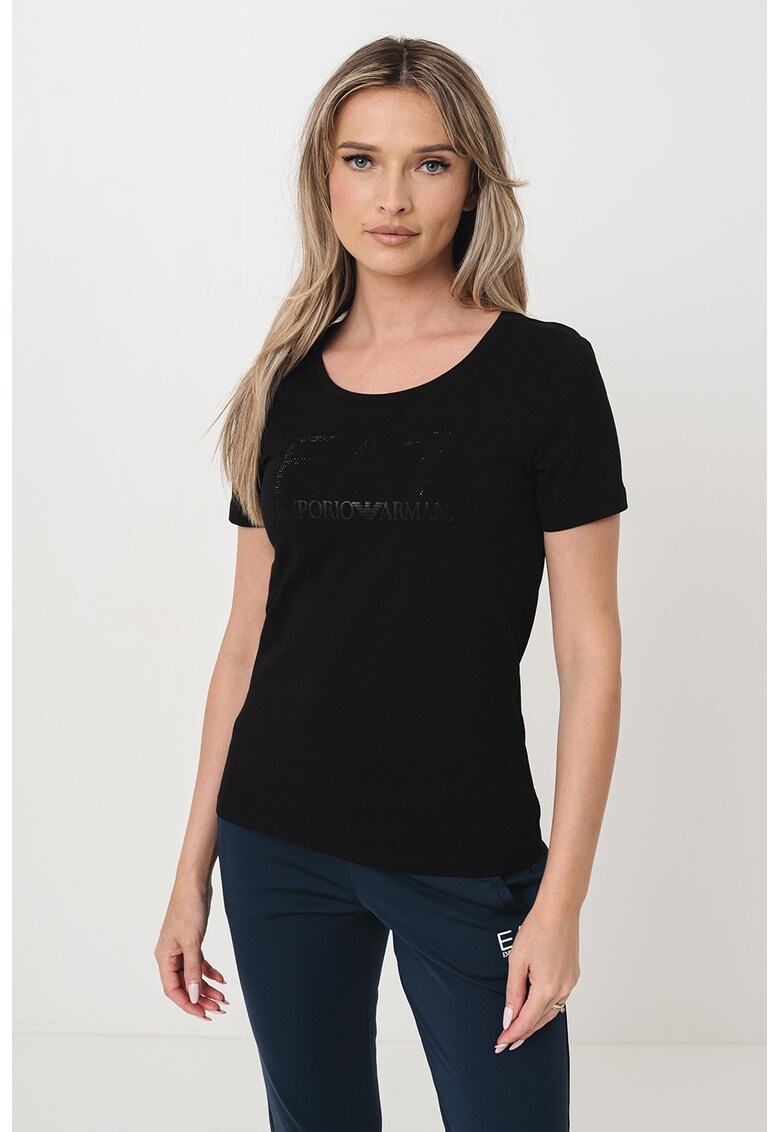Тениска с лого - Черен EA7