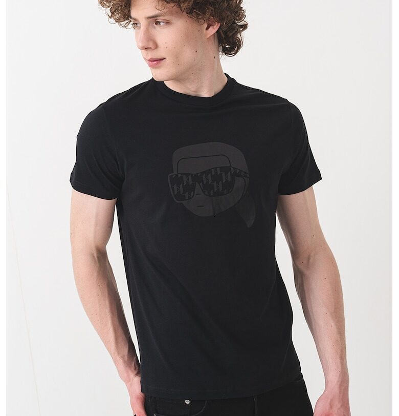 Тениска с лого - Черен Karl Lagerfeld