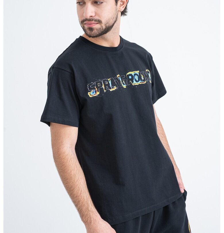 Тениска с лого - Черен/Жълт/Син Sprayground
