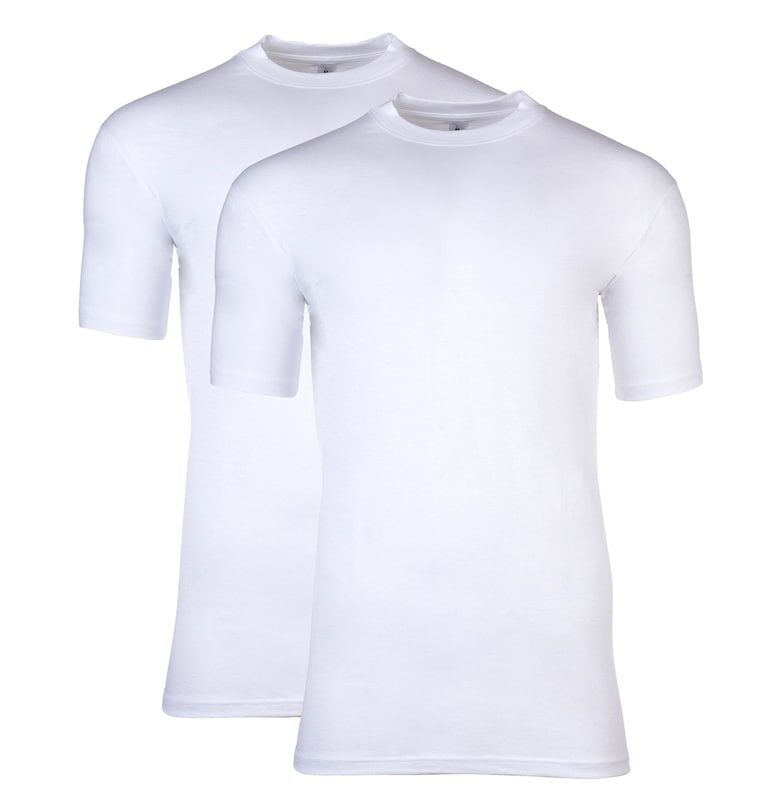 Тениска с овално деколте - 2 броя - Бял Hom