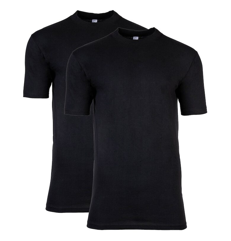 Тениска с овално деколте - 2 броя - Черен Hom