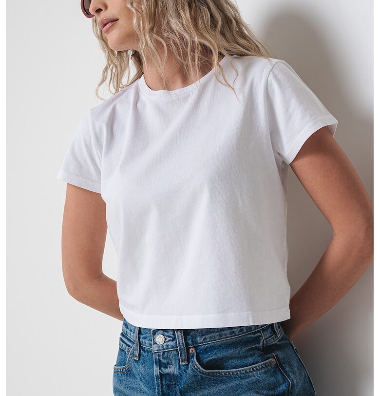 Тениска с овално деколте - Мръснобял AGOLDE