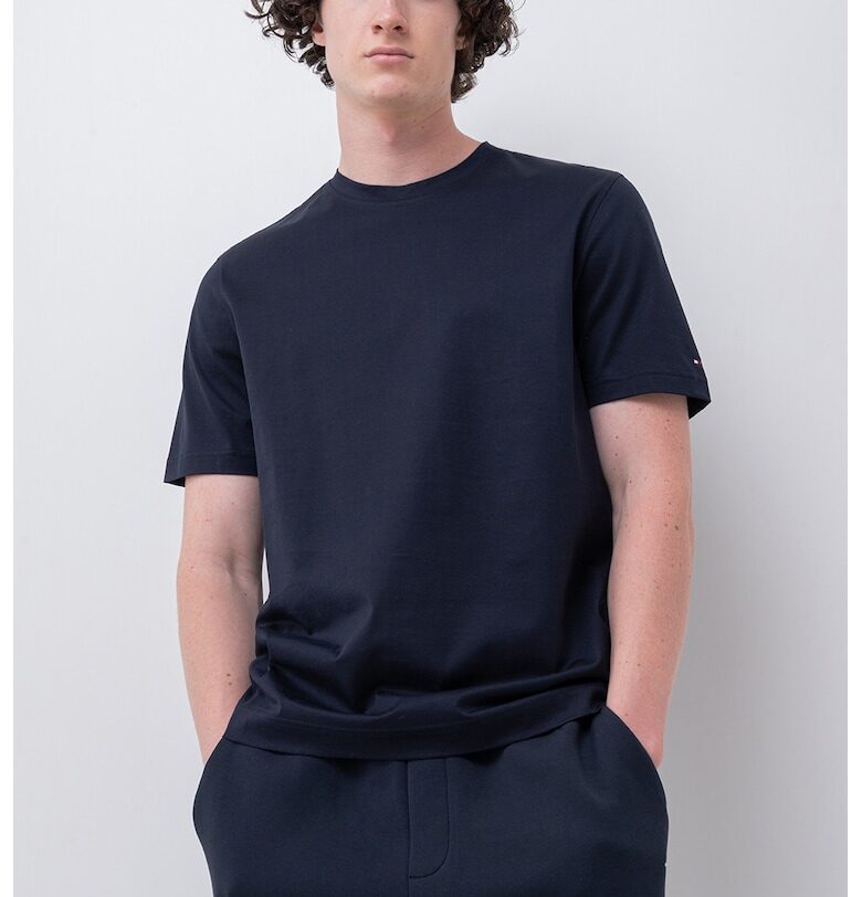 Тениска с овално деколте - Тъмносин Tommy Hilfiger