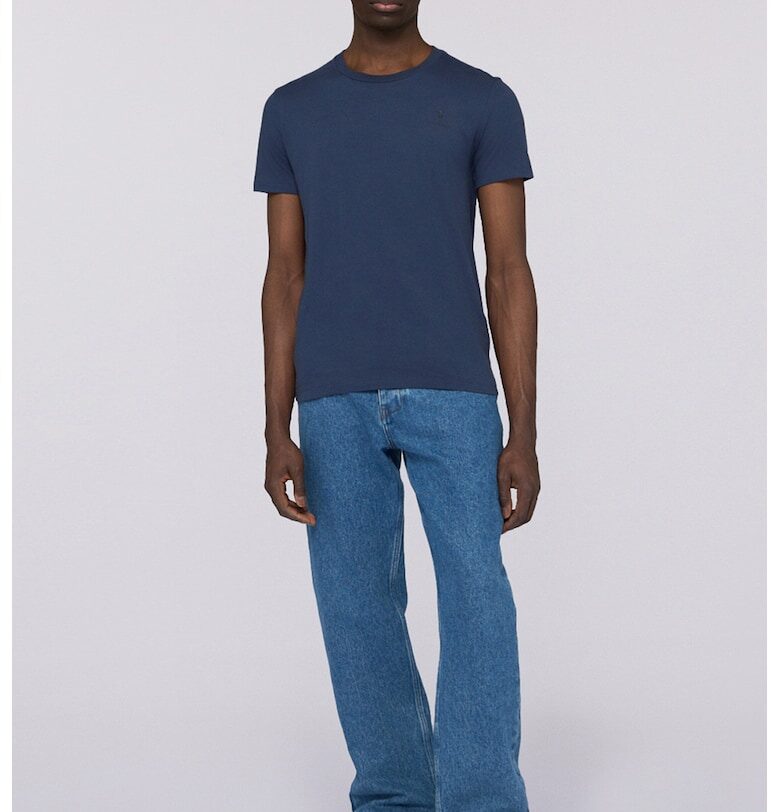 Тениска с овално деколте - Тъмносин Trussardi