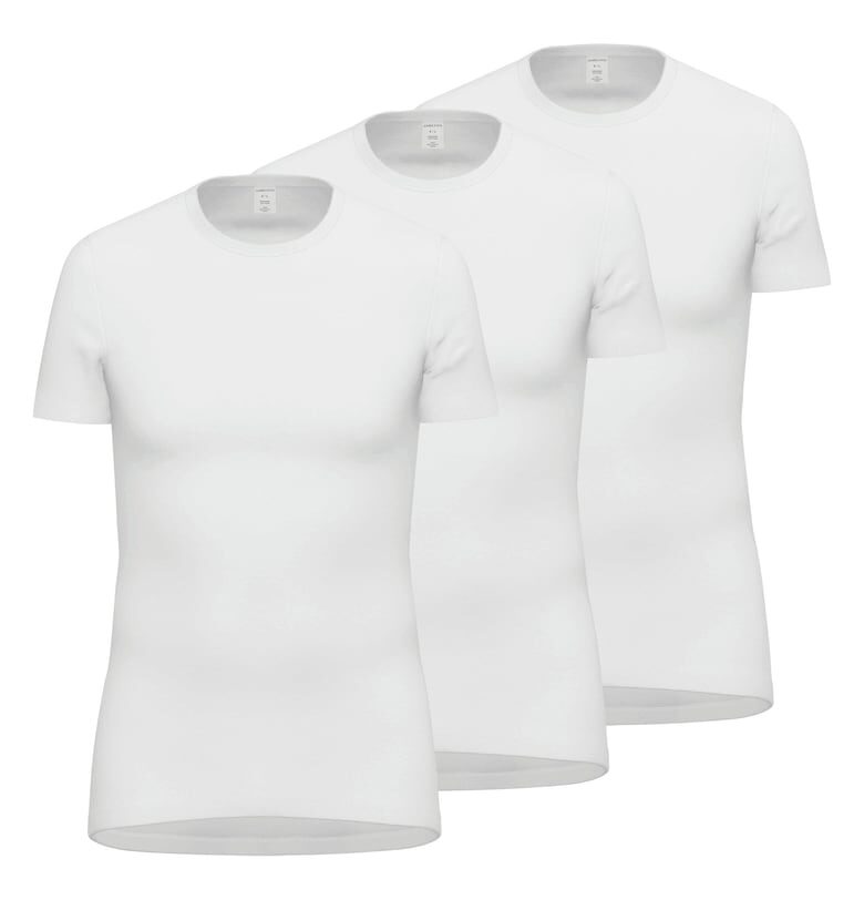 Тениска с памук - 3 чифта - Бял Ammann
