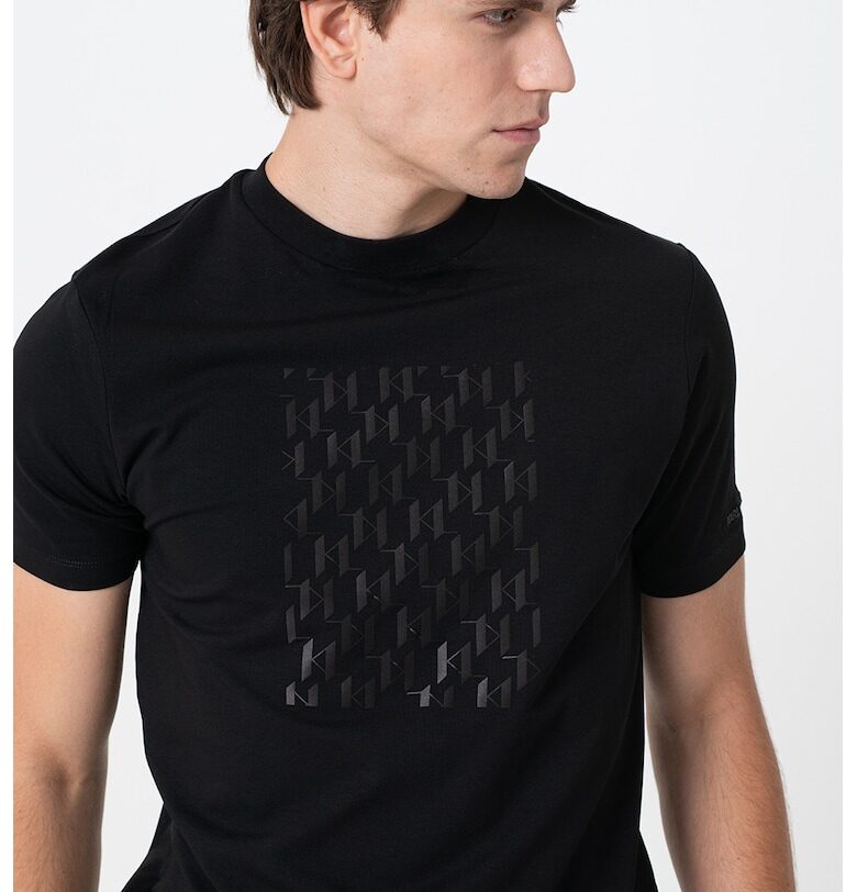 Тениска с принт - Черен Karl Lagerfeld