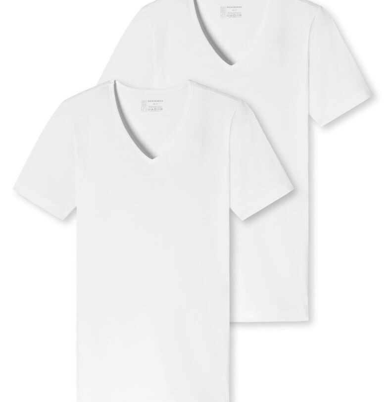 Тениска с шпиц - 2 броя - Бял Schiesser