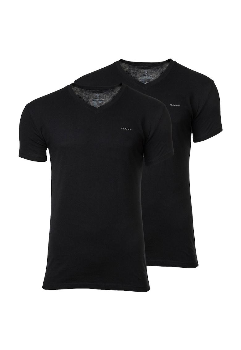 Тениска с шпиц - 2 броя - Черен Gant