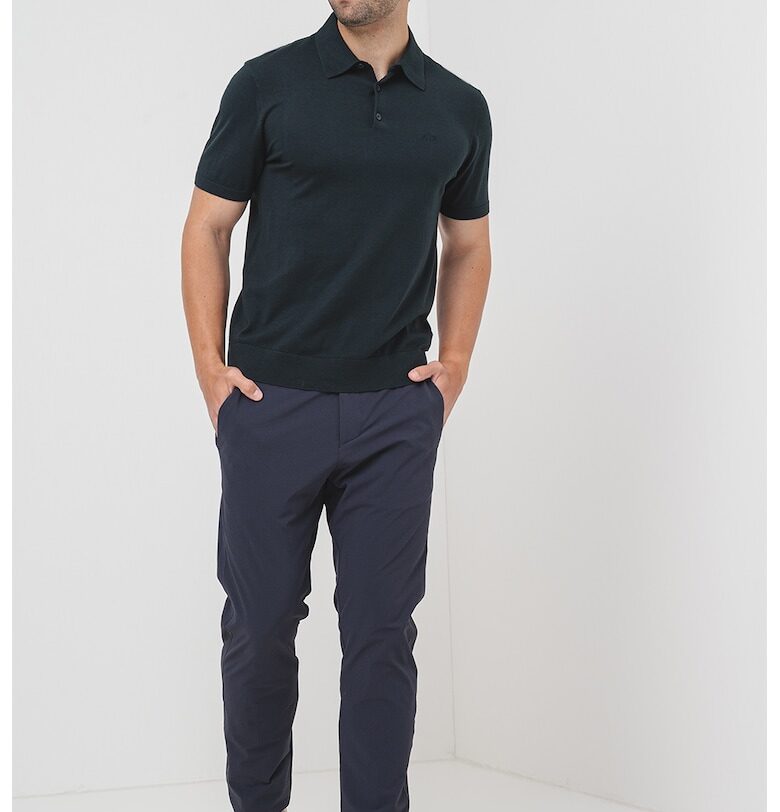 Тениска с яка - Бледозелен ARMANI EXCHANGE