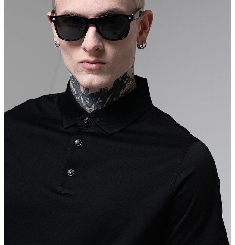 Тениска с яка - Черен Pal Zileri