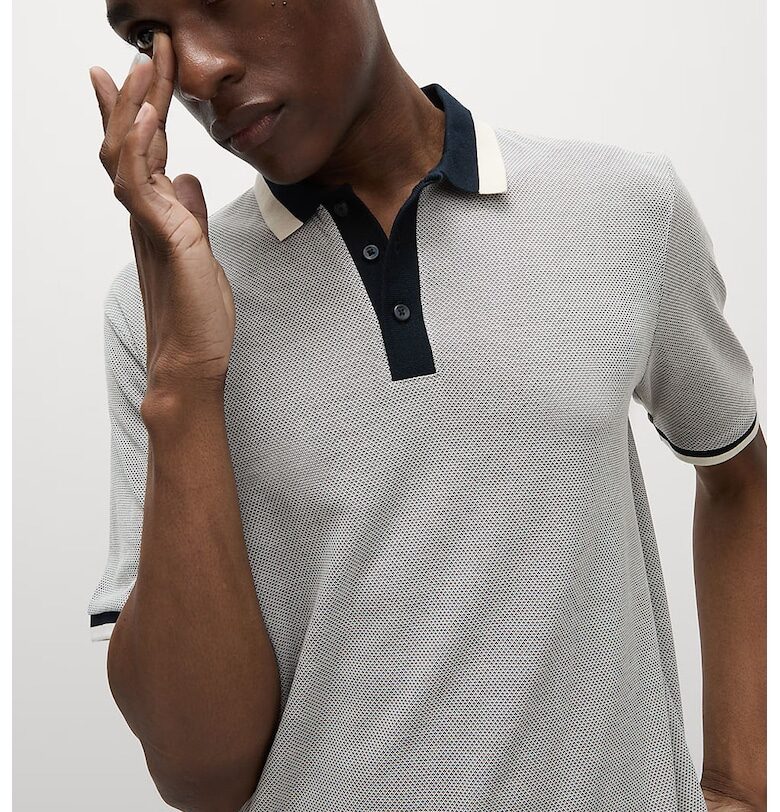 Тениска с яка - Черен/Сив Marks  Spencer