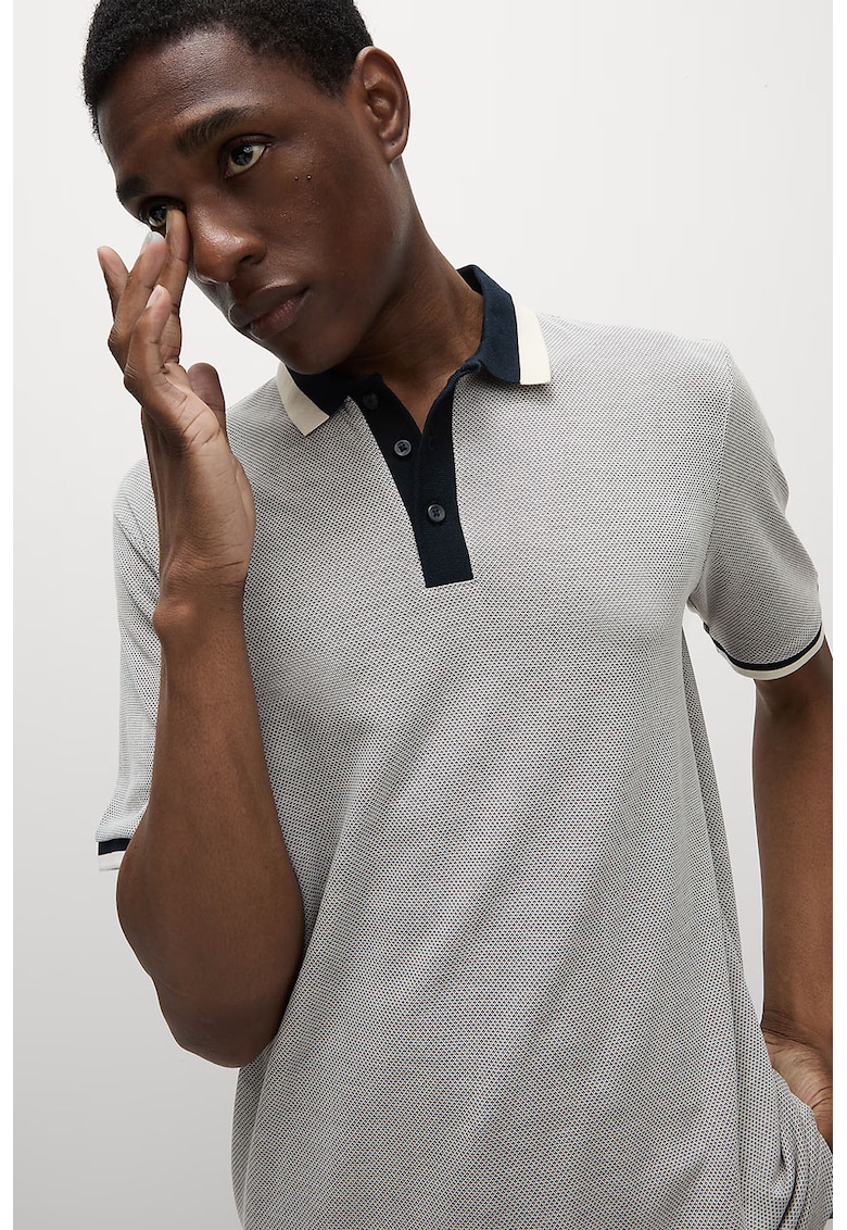 Тениска с яка - Черен/Сив Marks Spencer