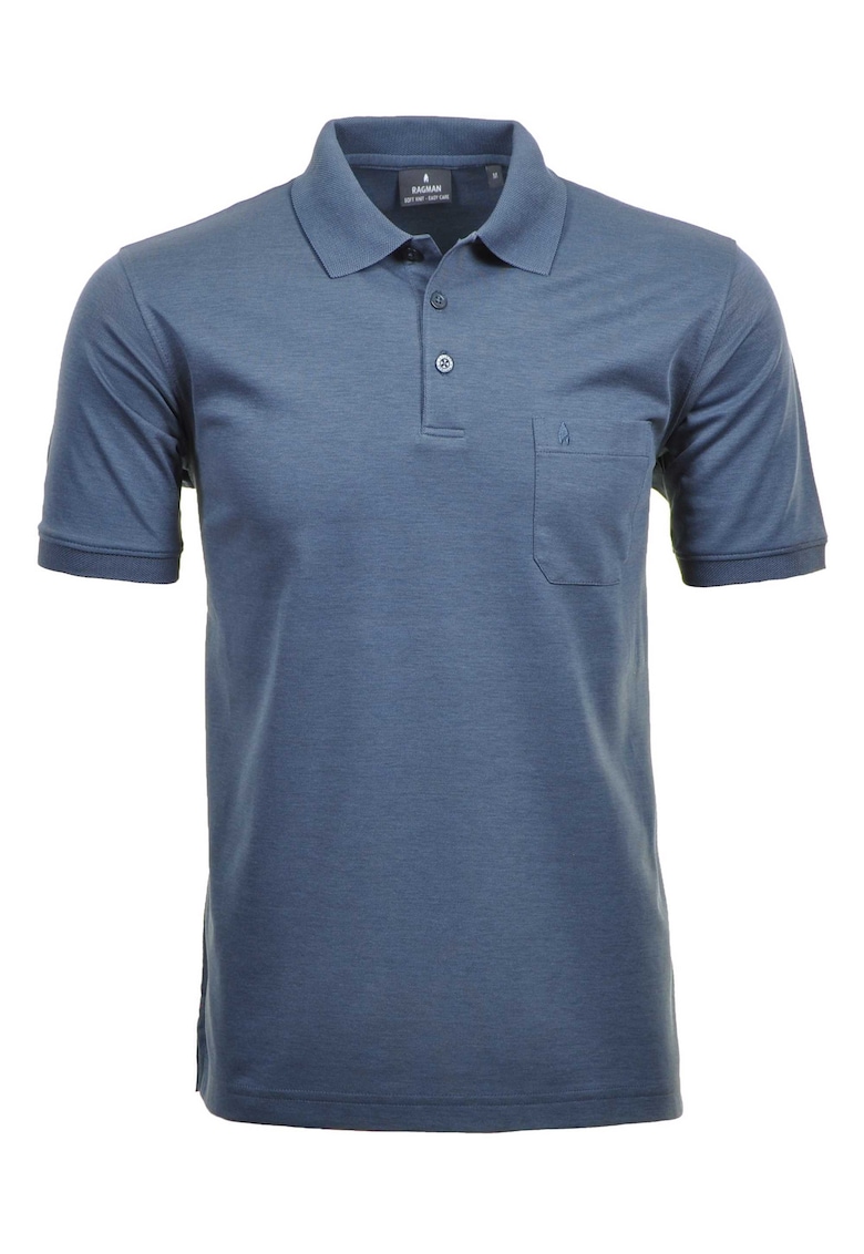Тениска с яка и джоб - Син Ragman