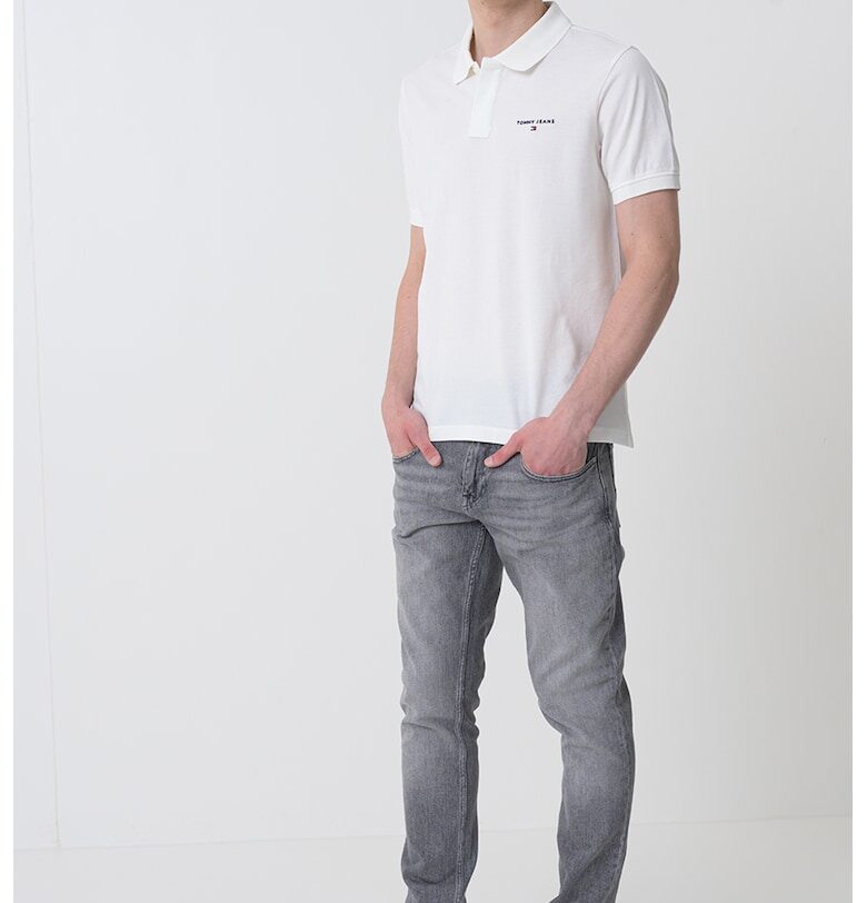 Тениска с яка и лого Tommy Jeans