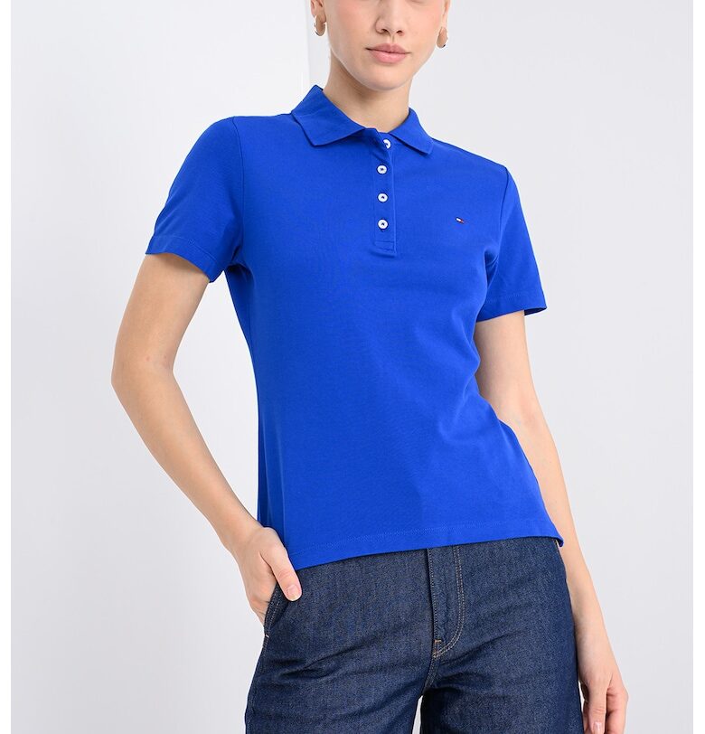 Тениска с яка и лого - Кралско Синьо Tommy Hilfiger