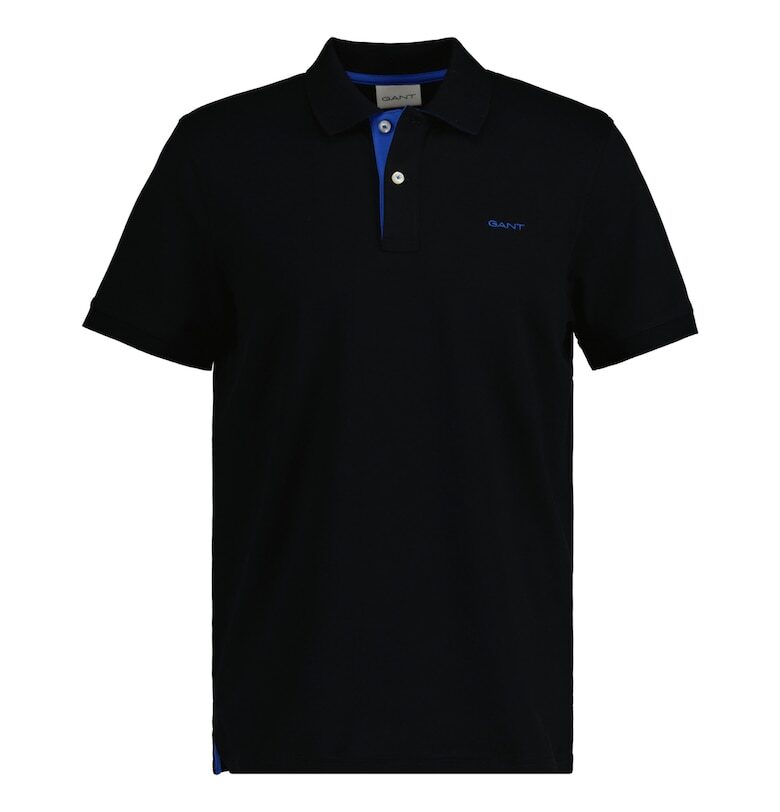 Тениска с яка и лого - Черен Gant