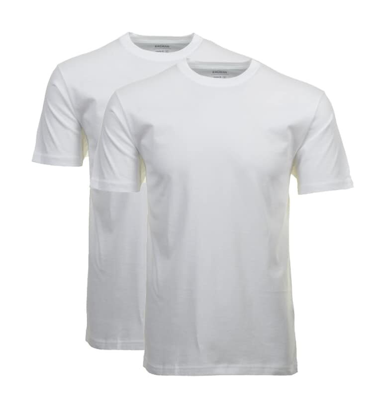 Тениски с овално деколте - 2 броя - Бял Ragman