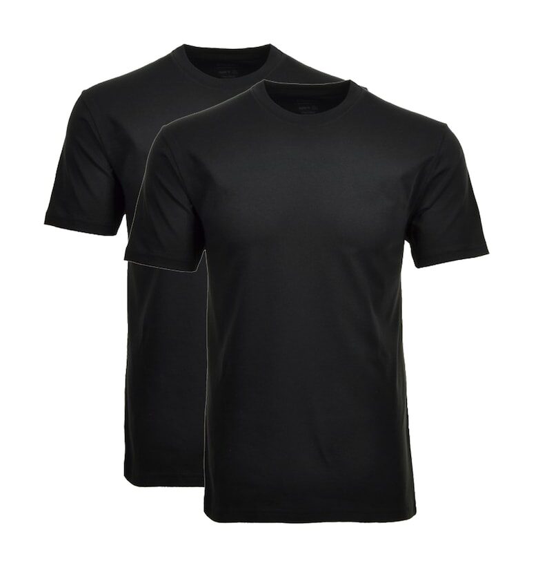 Тениски с овално деколте - 2 броя - Черен Ragman