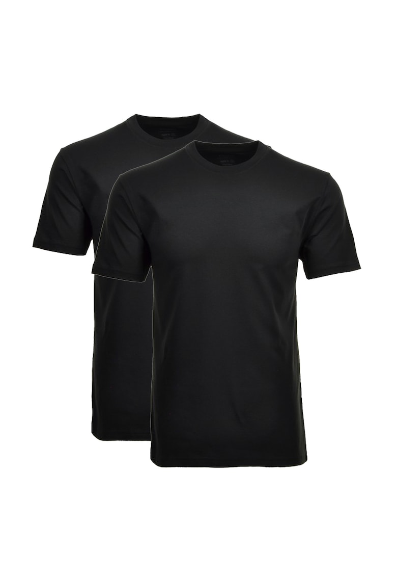 Тениски с овално деколте - 2 броя - Черен Ragman