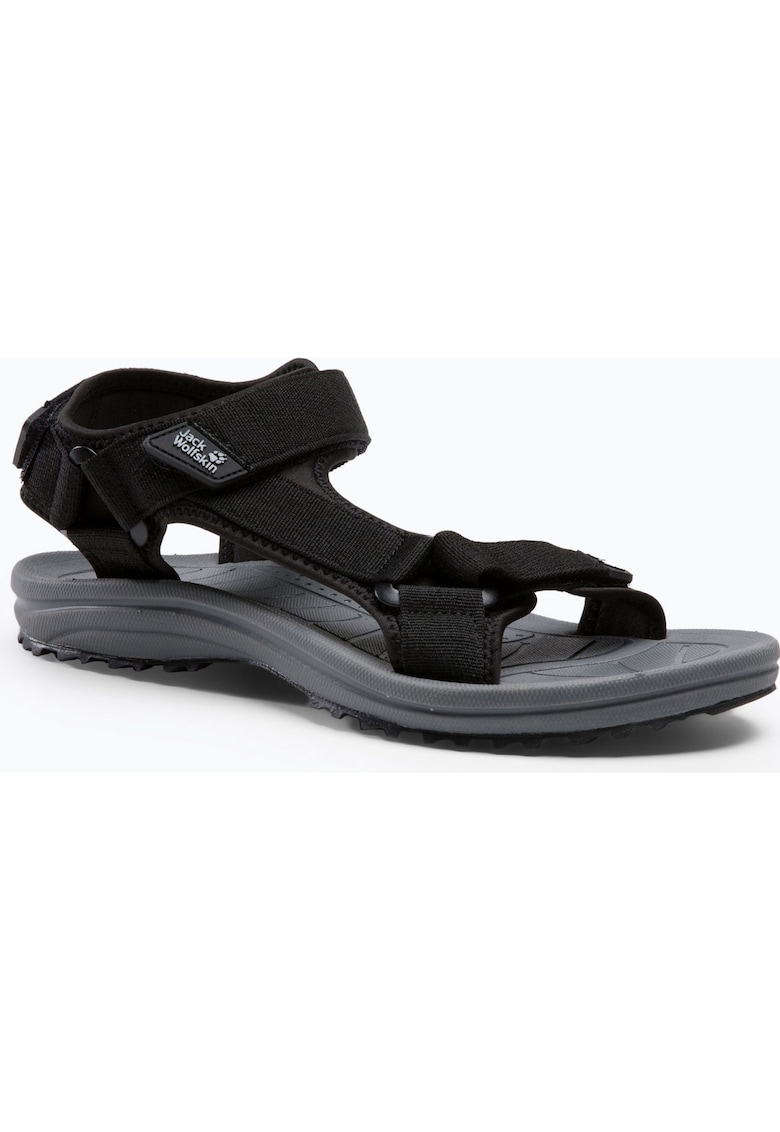 Трекинг сандали за мъже - Синтетичен материал - Черни - Черен Jack Wolfskin