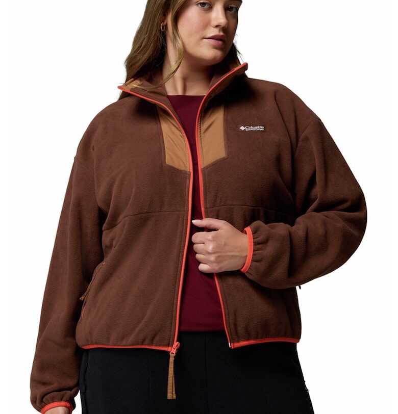 Трекинг суитшърт Sequoia Grove с цип - Тъмнокафяв/Камел Columbia