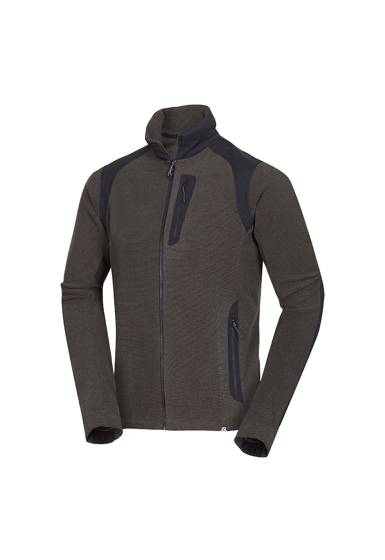 Трекинг суитшърт Szymon с цип - Тъмнозелен NORTHFINDER