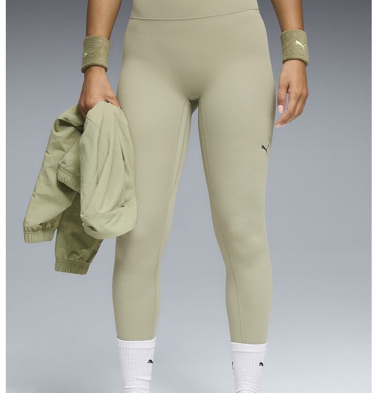 Тренировъчен клин с висока талия - Светло бежово Puma