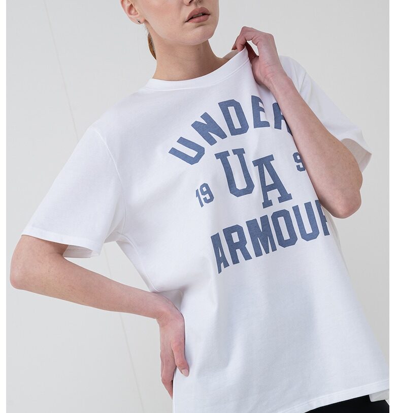 Тренировъчна тениска Collegiate - Бял/Прашно синьо Under Armour