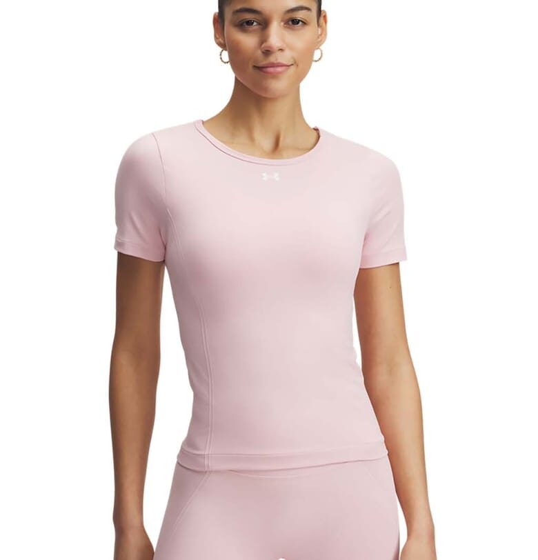 Тренировъчна тениска Train с безшевен дизайн - Пастелнорозов Under Armour