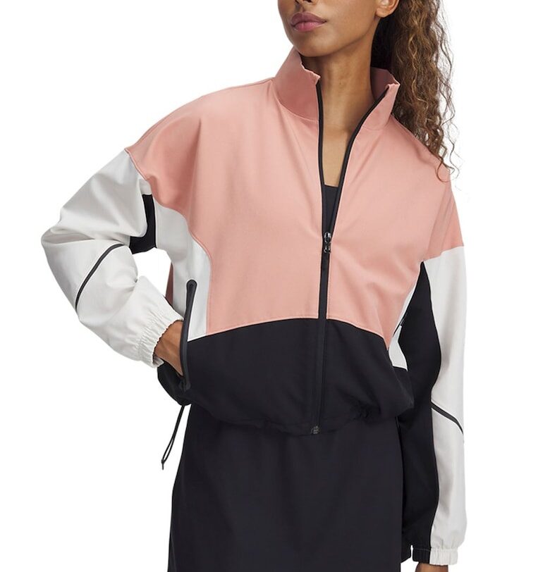 Тренировъчно непромокаемо яке Unstoppable - Бял/Черен/Розова сьомга Under Armour