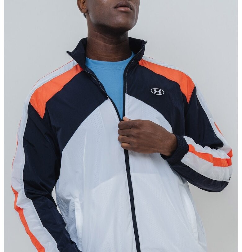 Тренировъчно яке Icon с миди яка - Бял/Черен/Корал Under Armour