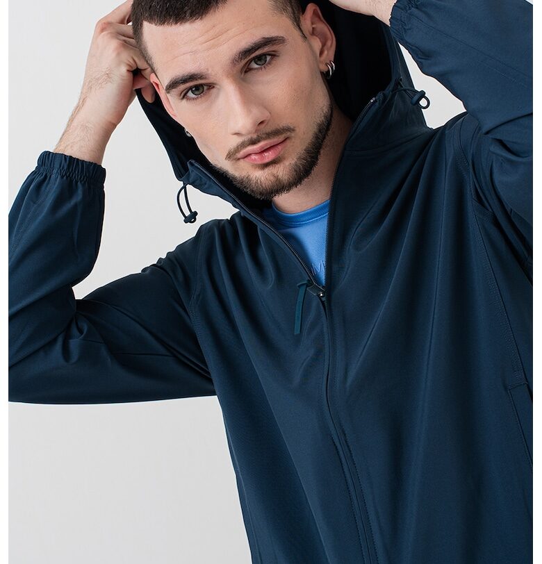 Тренировъчно яке с качулка - Тъмносин CALVIN KLEIN