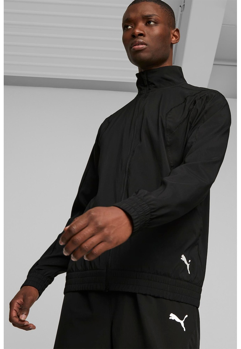 Тренировъчно яке с цип FIT - Черен Puma