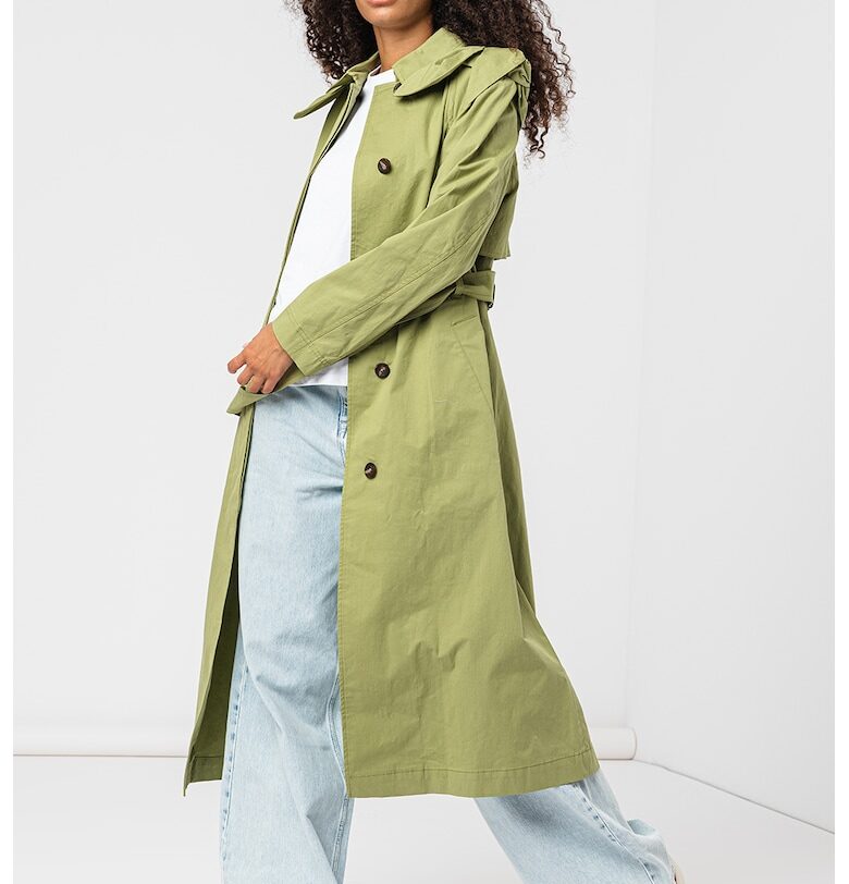 Тренч Martna с лиосел и панделка - Папратово зелено Ted Baker