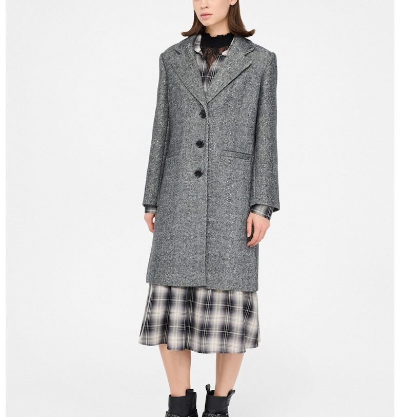 Тренч с вълна - Сив Liu Jo