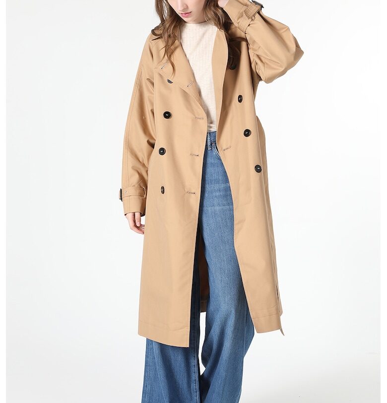 Тренч с двуредно закопчаване и връзка - Камел COLINS